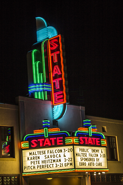 State Theater in Auburn, CA during a Gold Country at Night Photography workshop